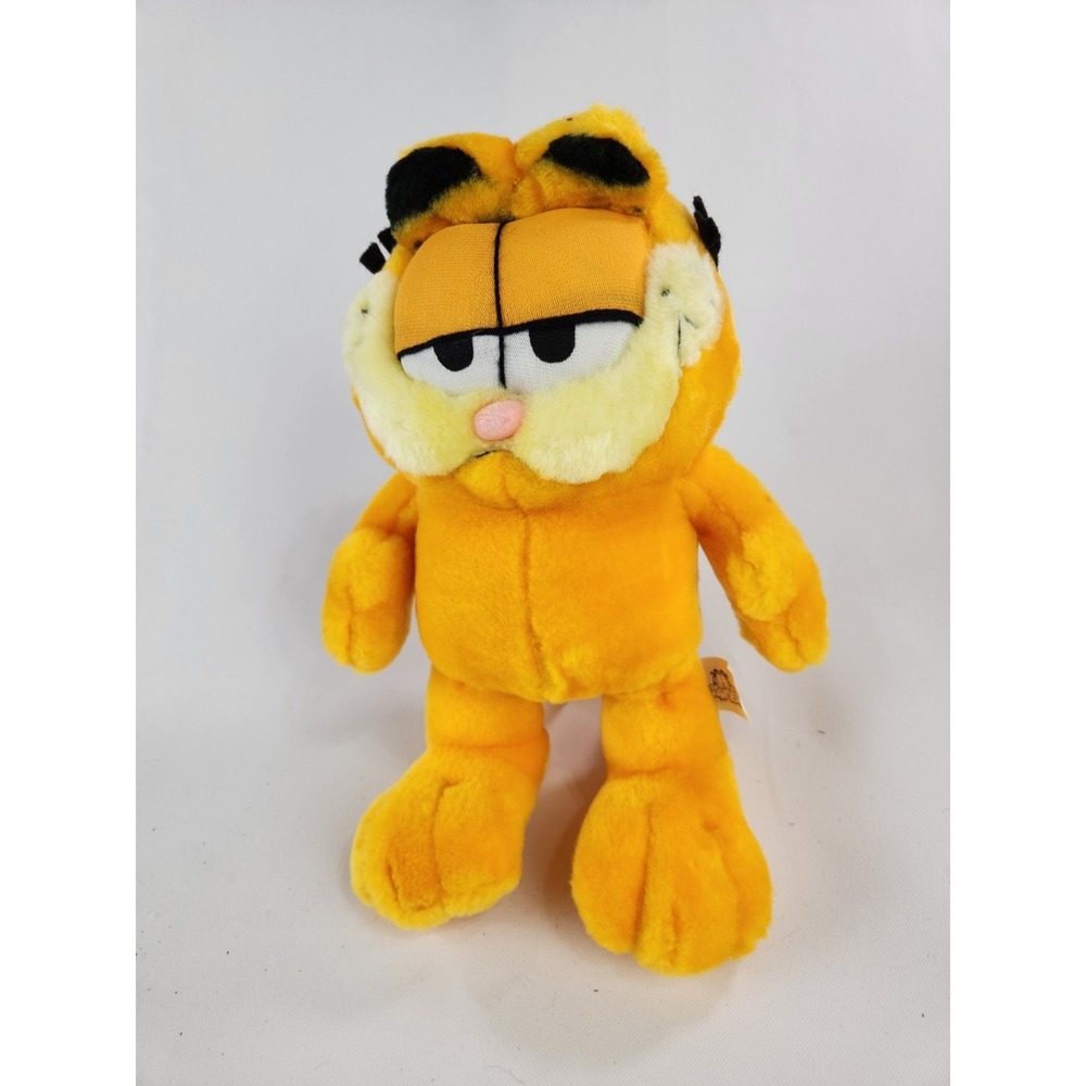 Vintage Garfield 12" Plush Stuffed Big Eyes Cat Kitty Animal Paws From Movie DVD